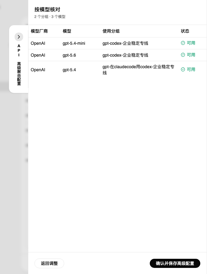桌面端按模型核对表